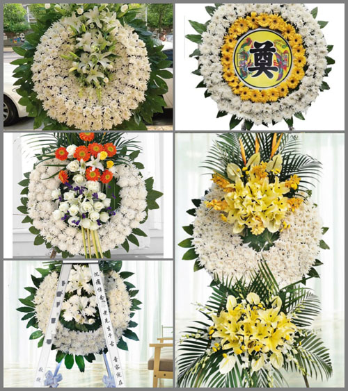 福建龙岩永定区虎岗镇虎东村花圈速递